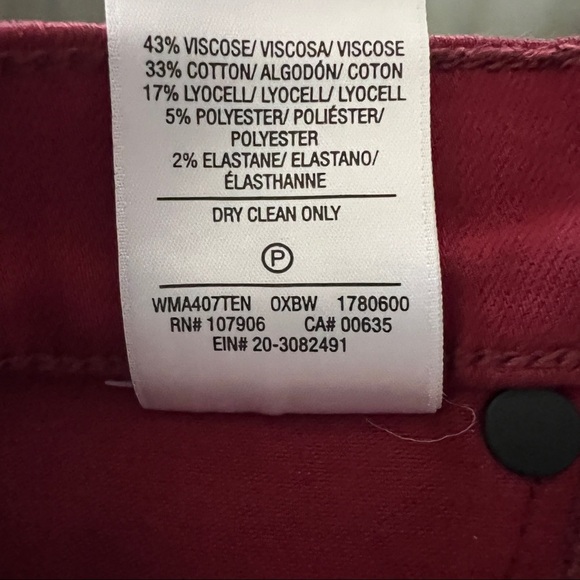 NWT Hudson Nico Mid-Rise Coated Super-Skinny Ankle Jeans Cabernet Size 24 - Picture 11 of 12